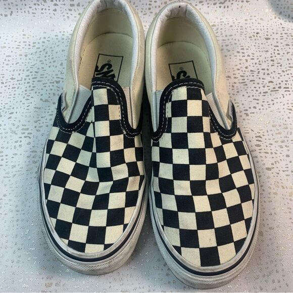 VANS Slip on Black and White Checkered Shoes - Picture 5 of 11